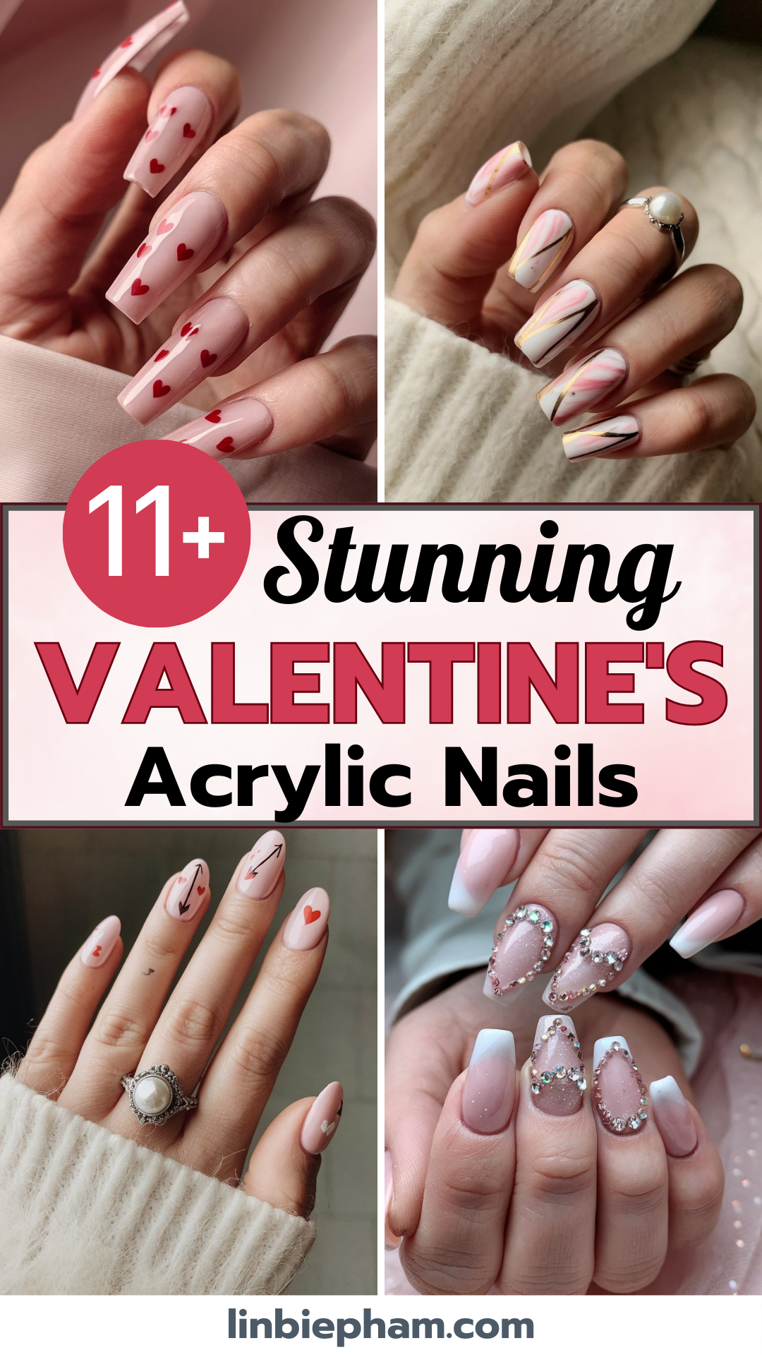 11+ Stunning Valentines Acrylic Nails to Elevate Your Look