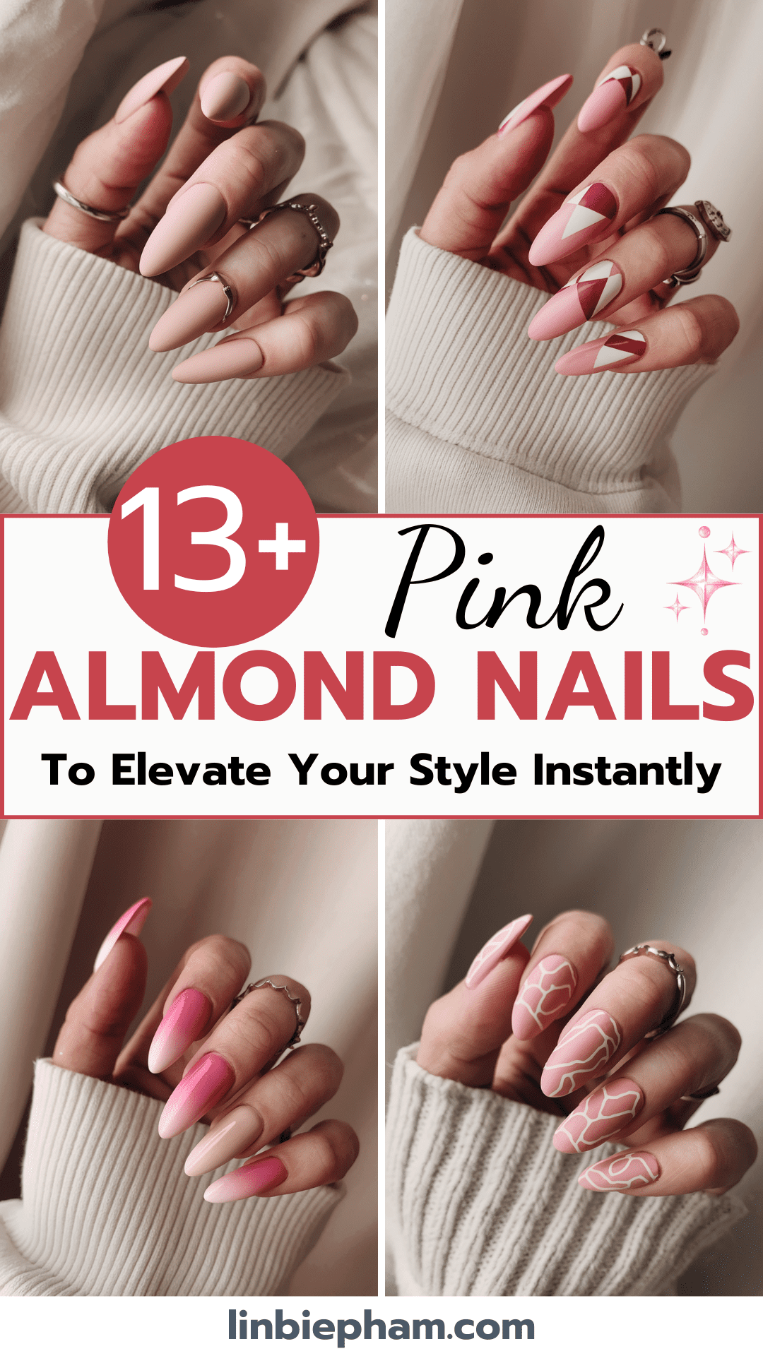 13+ Gorgeous Pink Almond Nails to Elevate Your Style Instantly