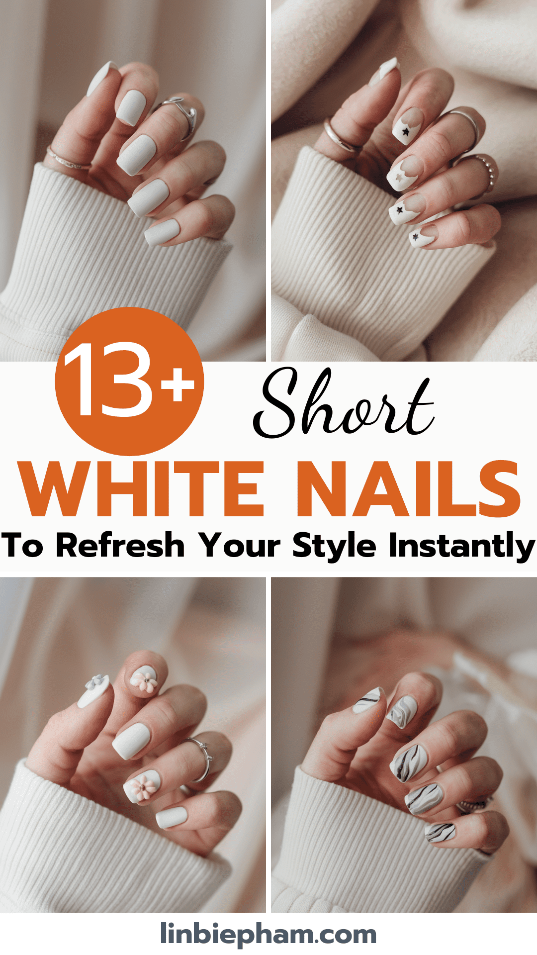 13+ Gorgeous Short White Nails to Refresh Your Style Instantly