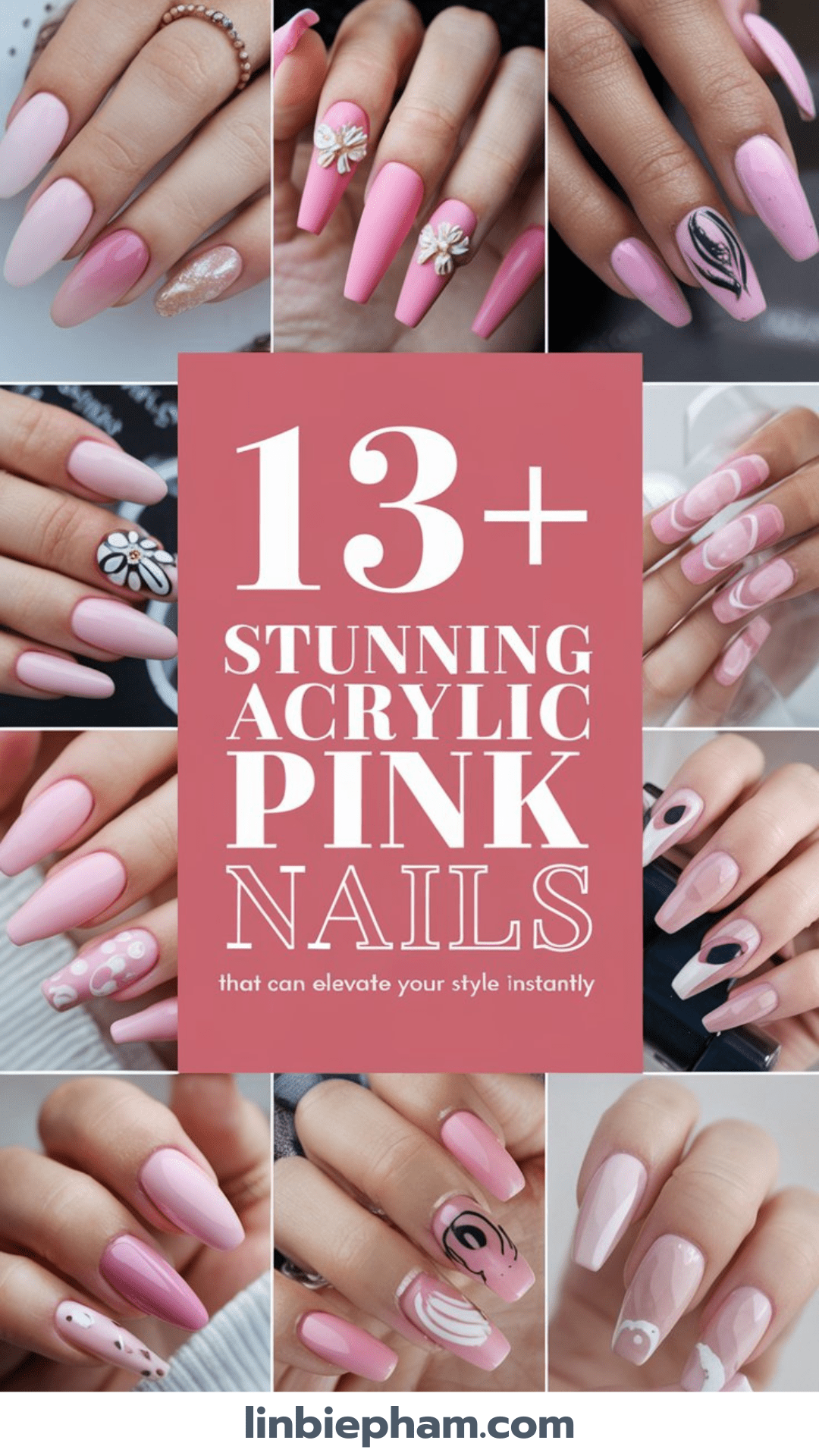 13+ Stunning Acrylic Pink Nails to Elevate Your Style Instantly