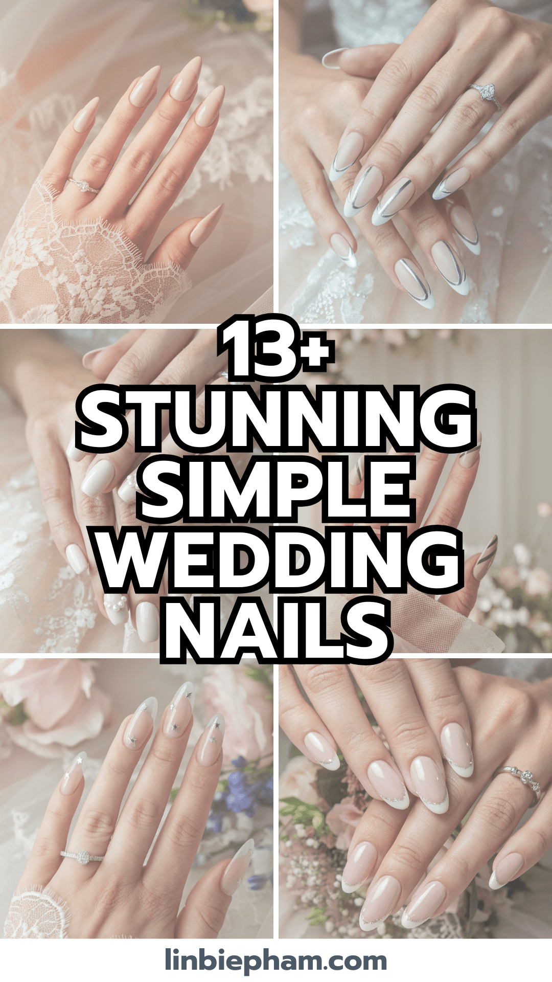 13+ Stunning Simple Wedding Nails for a Timeless Bridal Look