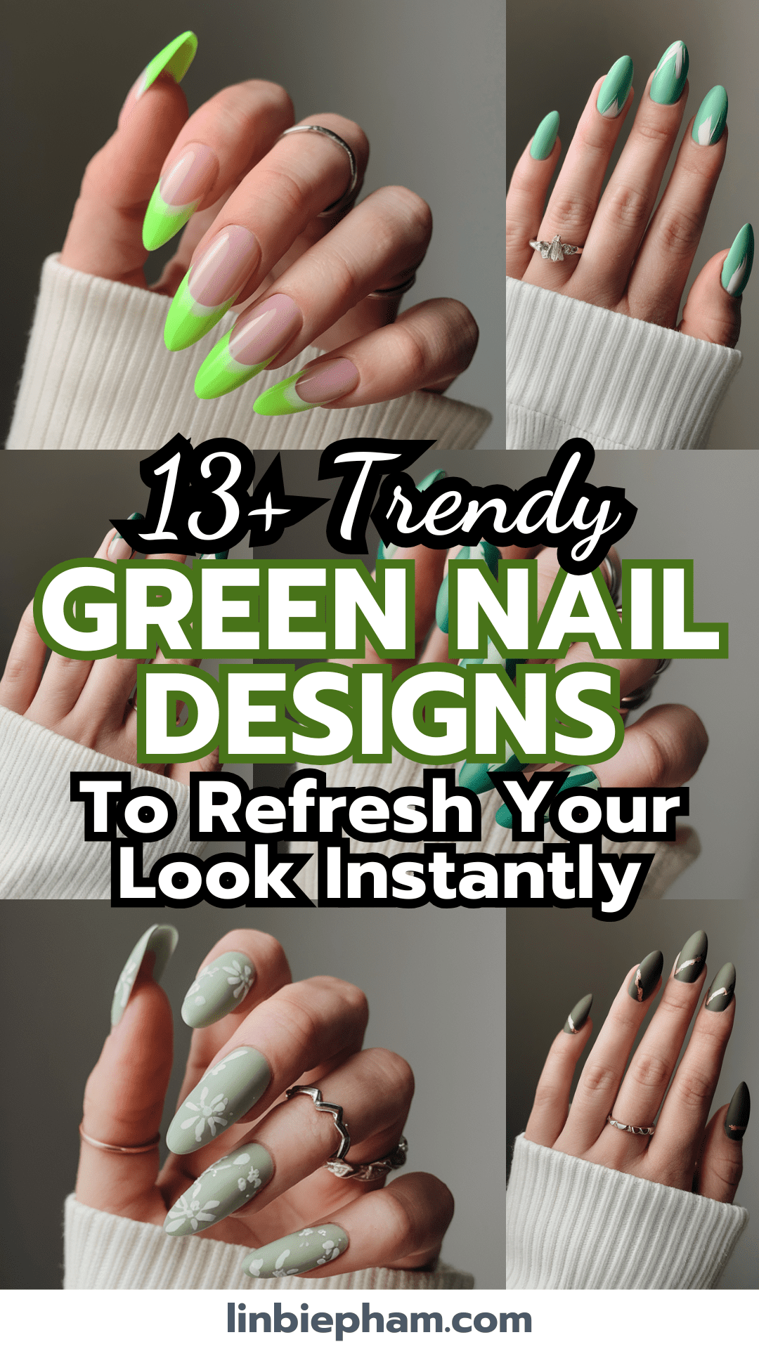 13+ Trendy Green Nail Designs to Refresh Your Look Instantly