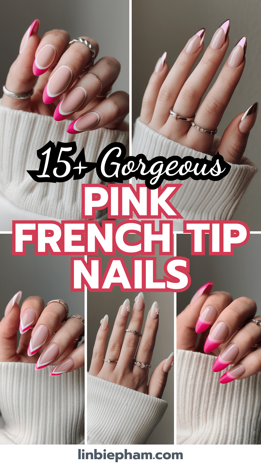 15+ Gorgeous Pink French Tip Nails to Elevate Your Look