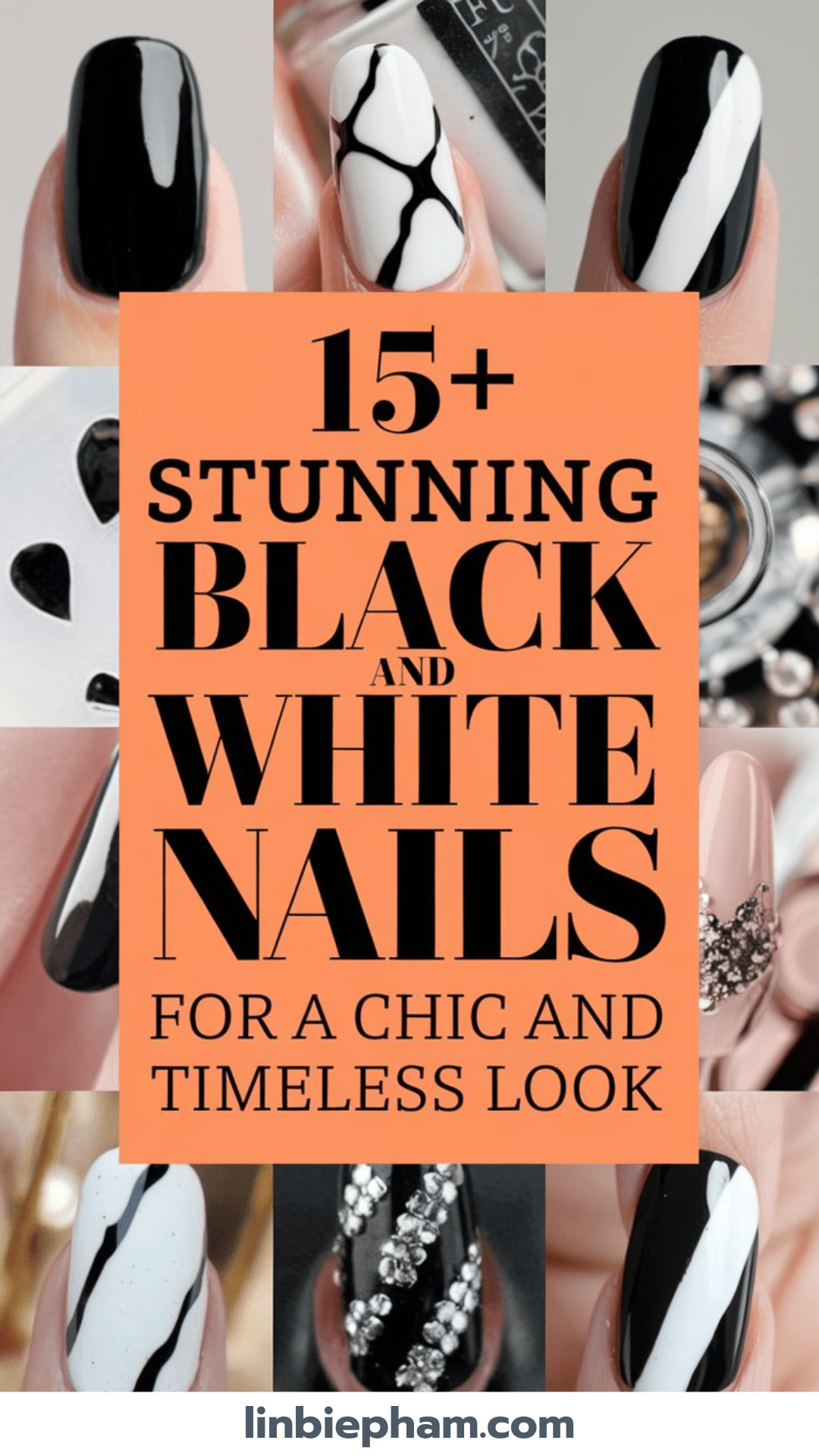 15+ Stunning Black and White Nails for a Chic and Timeless Look