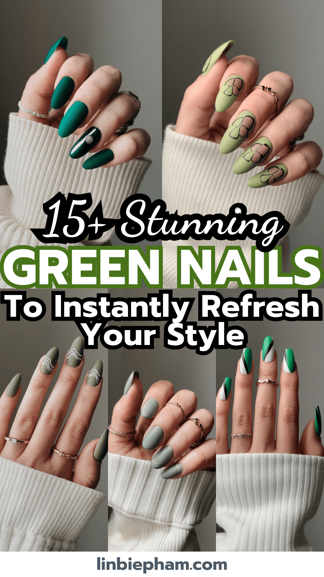 15+ Stunning Green Nails to Instantly Refresh Your Style