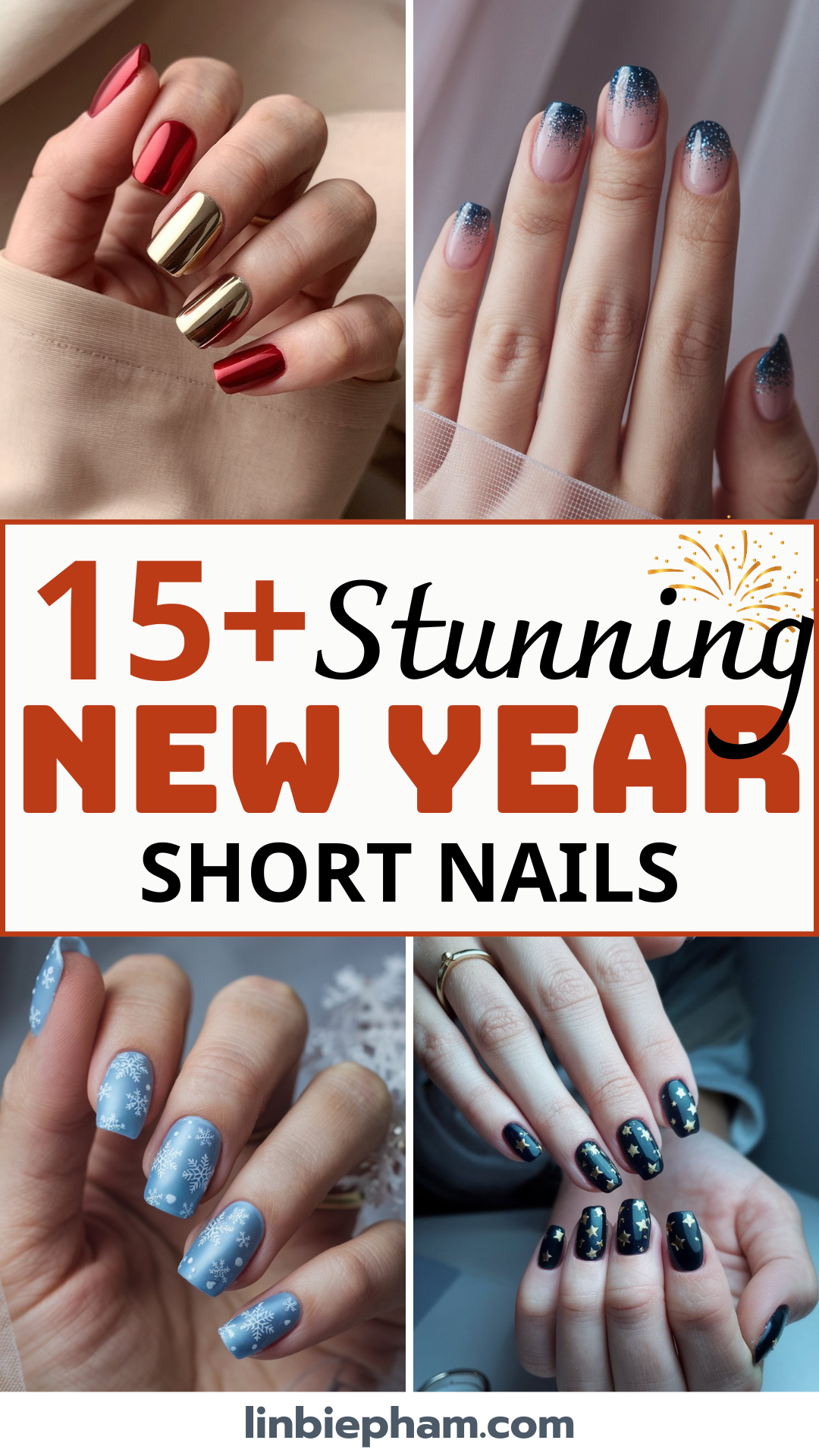 15+ Stunning New Year Short Nails to Ring in the Year in Style