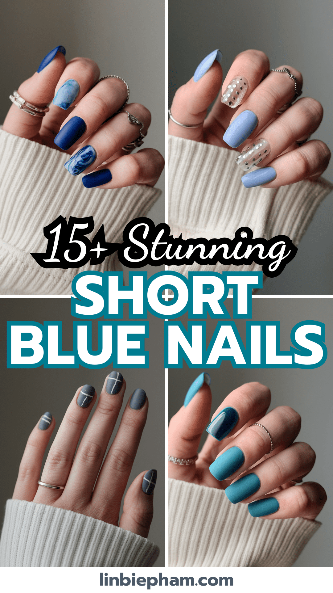 15+ Stunning Short Blue Nails to Instantly Elevate Your Look