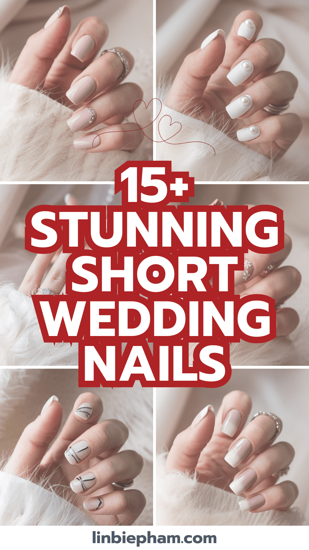 15+ Stunning Short Wedding Nails for a Chic Bridal Look