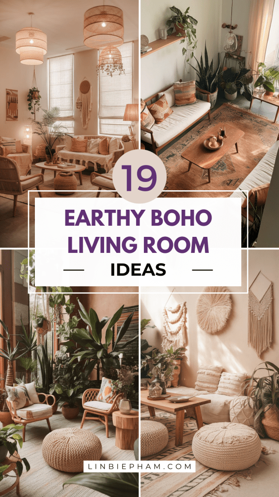 Earthy Boho Living Room Ideas