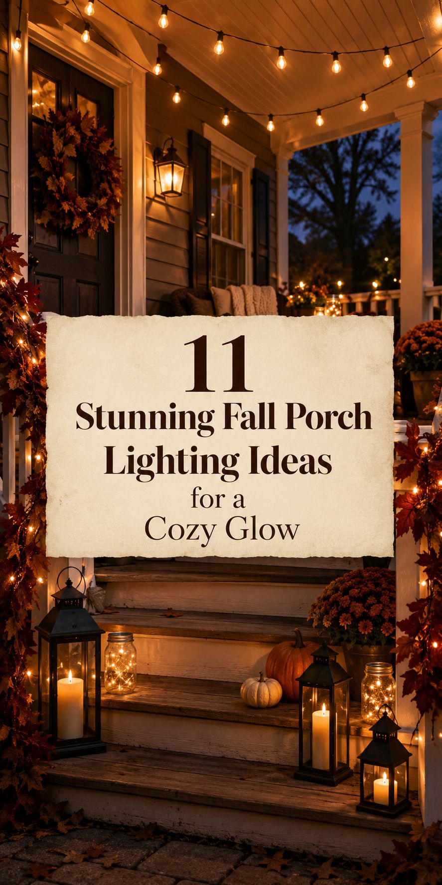 11 Stunning Fall Porch Lighting Ideas