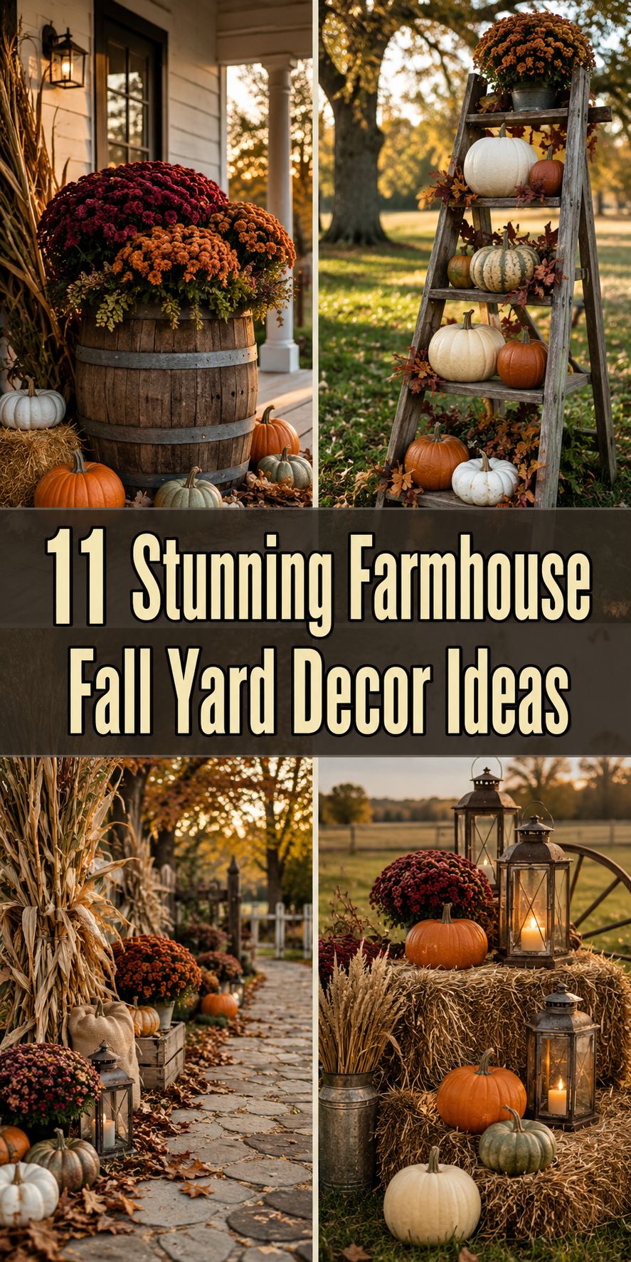 11 Stunning Farmhouse Fall Yard Decor Ideas