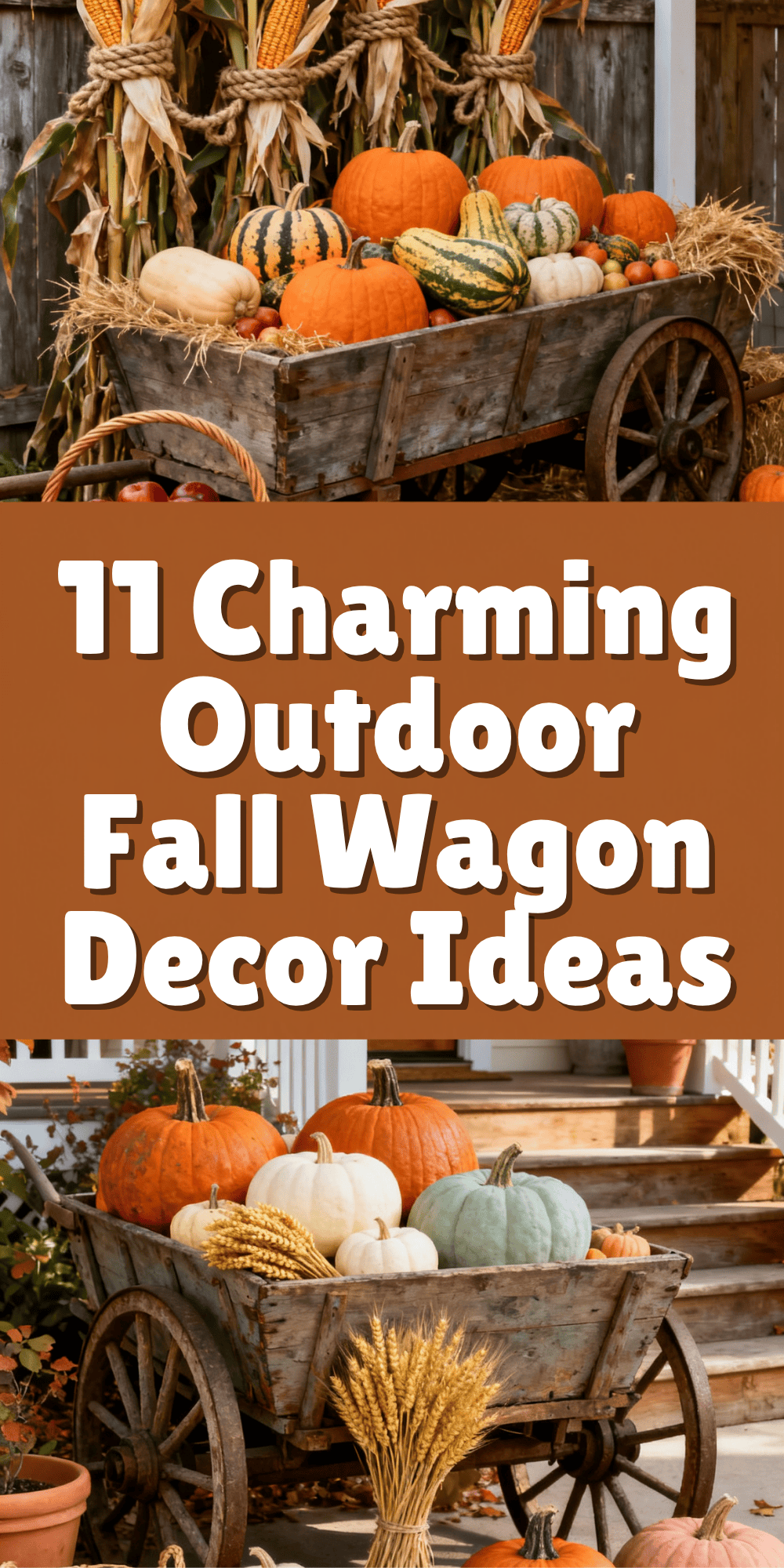 11 Charming Outdoor Fall Wagon Decor Ideas 🍂