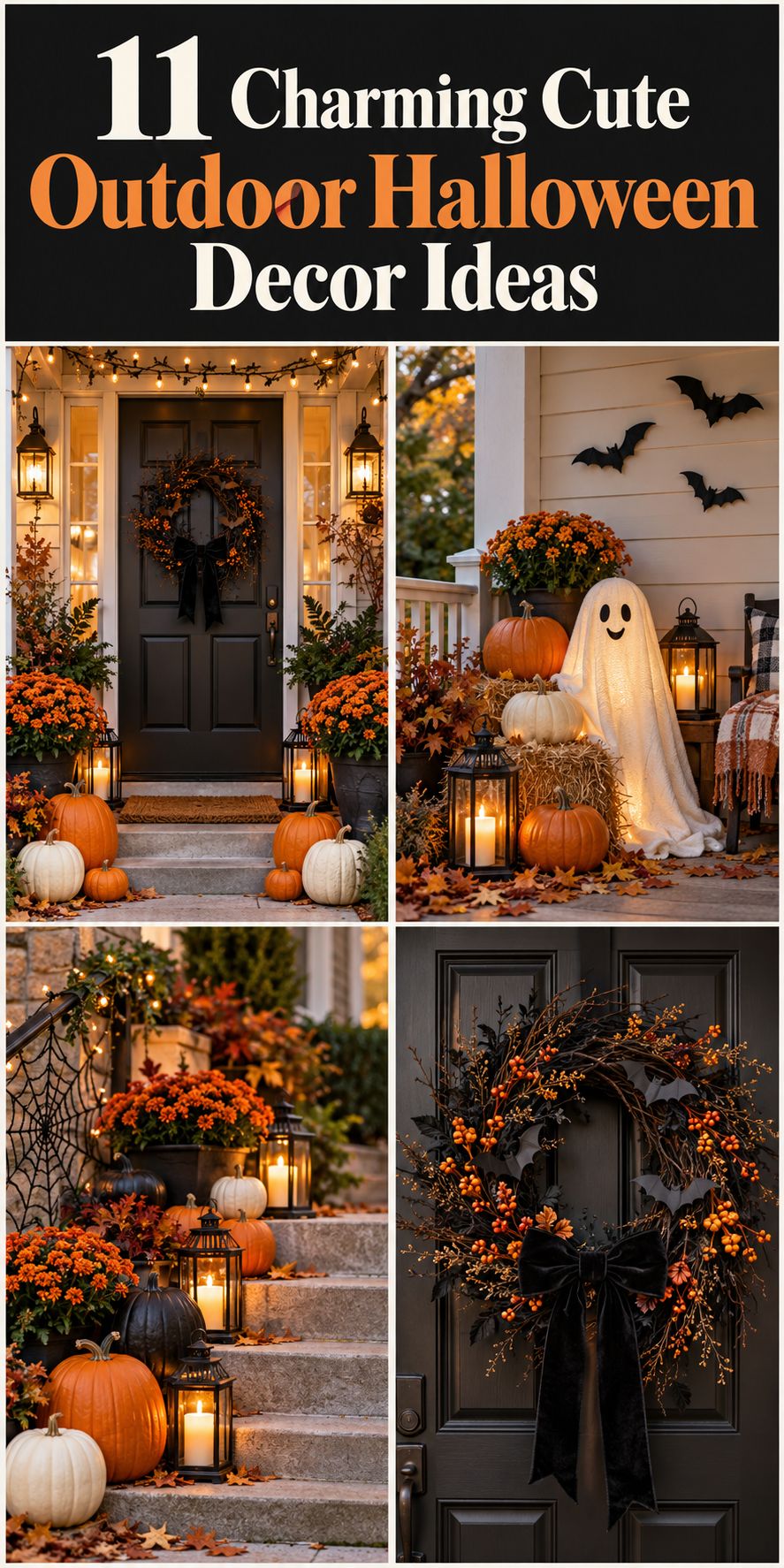 11 Charming Cute Outdoor Halloween Decor Ideas
