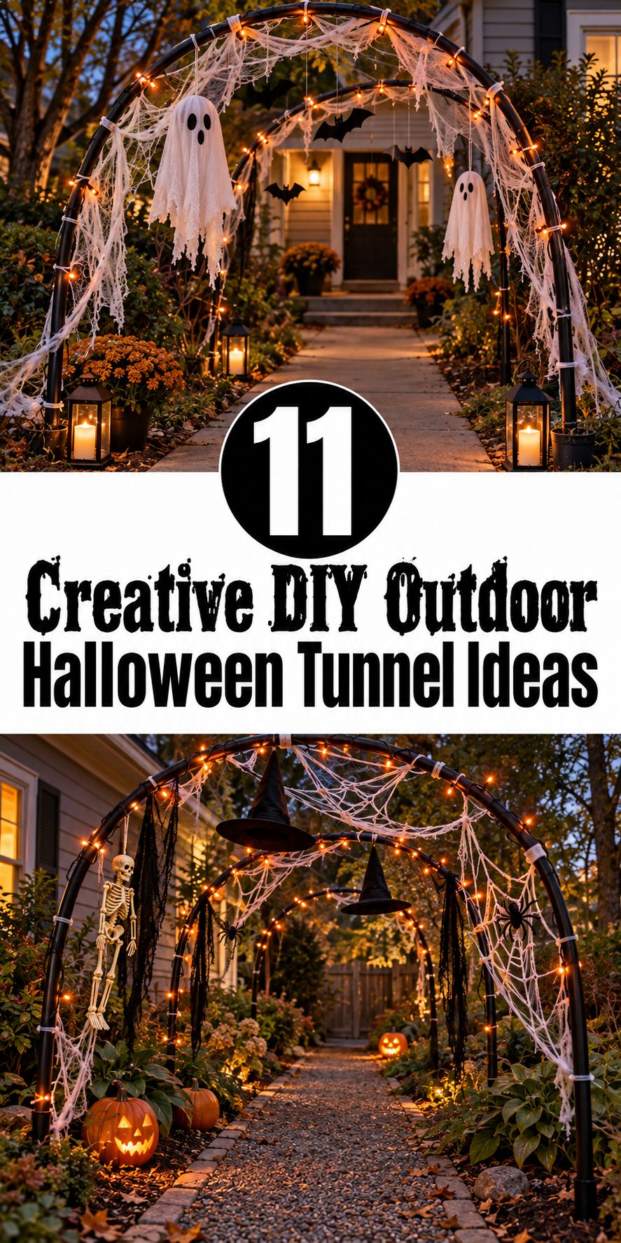 11 DIY Outdoor Halloween Tunnel Ideas