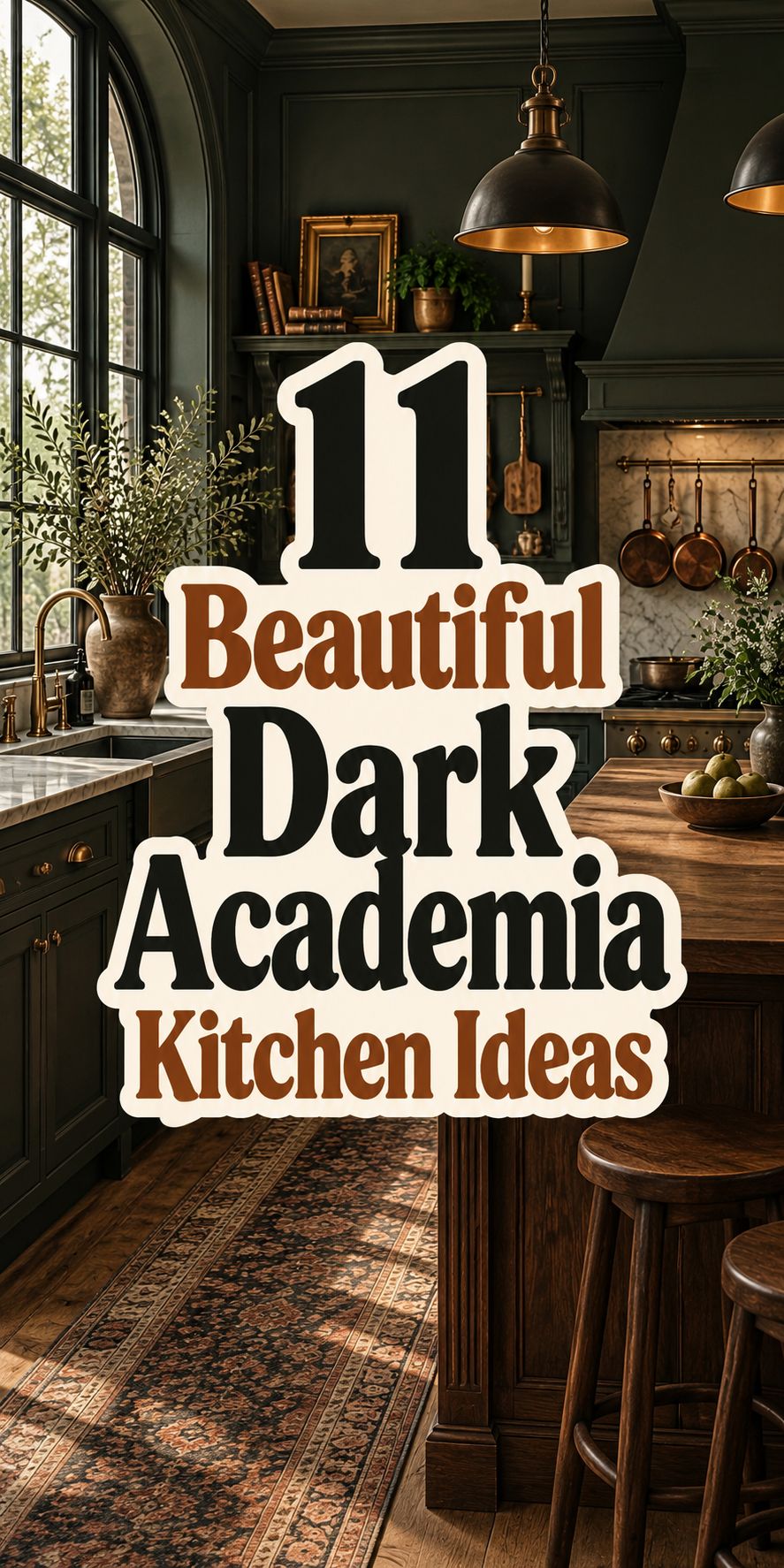 11 Dark Academia Kitchen Ideas for a Moody, Scholarly Home