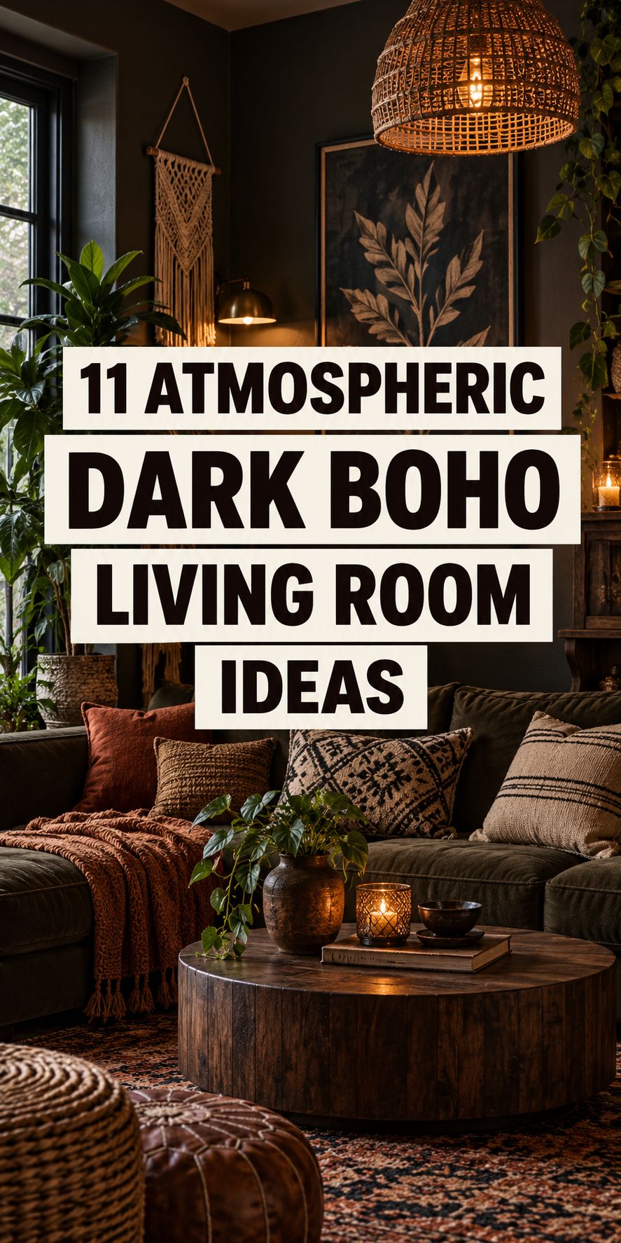 11 Atmospheric Dark Boho Living Room Ideas