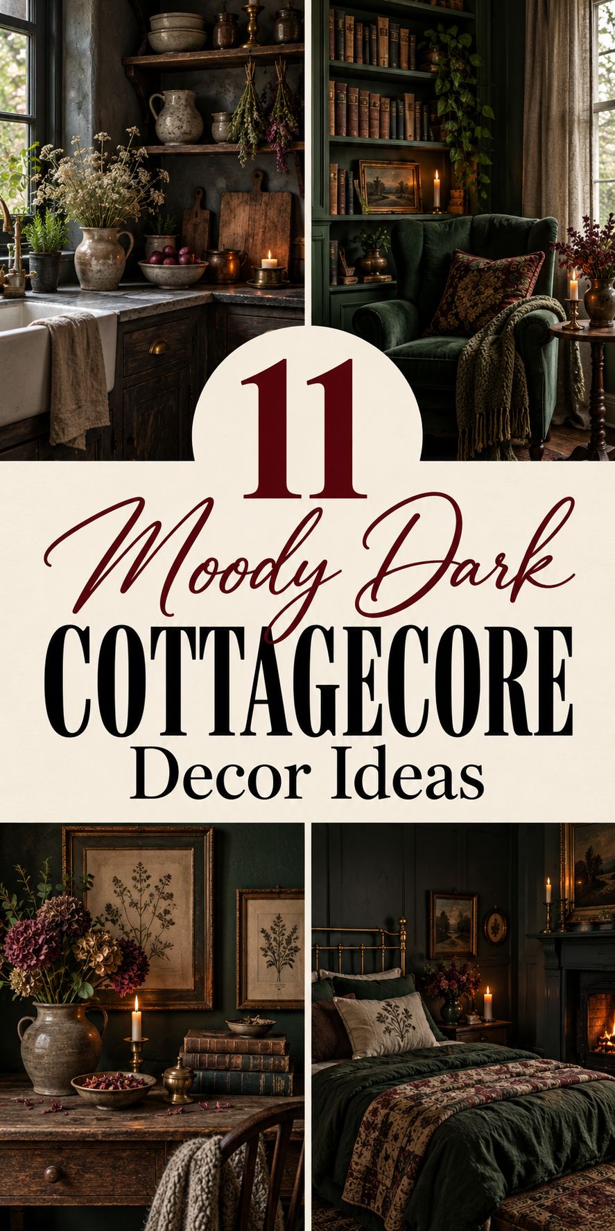 11 Moody Dark Cottagecore Decor Ideas