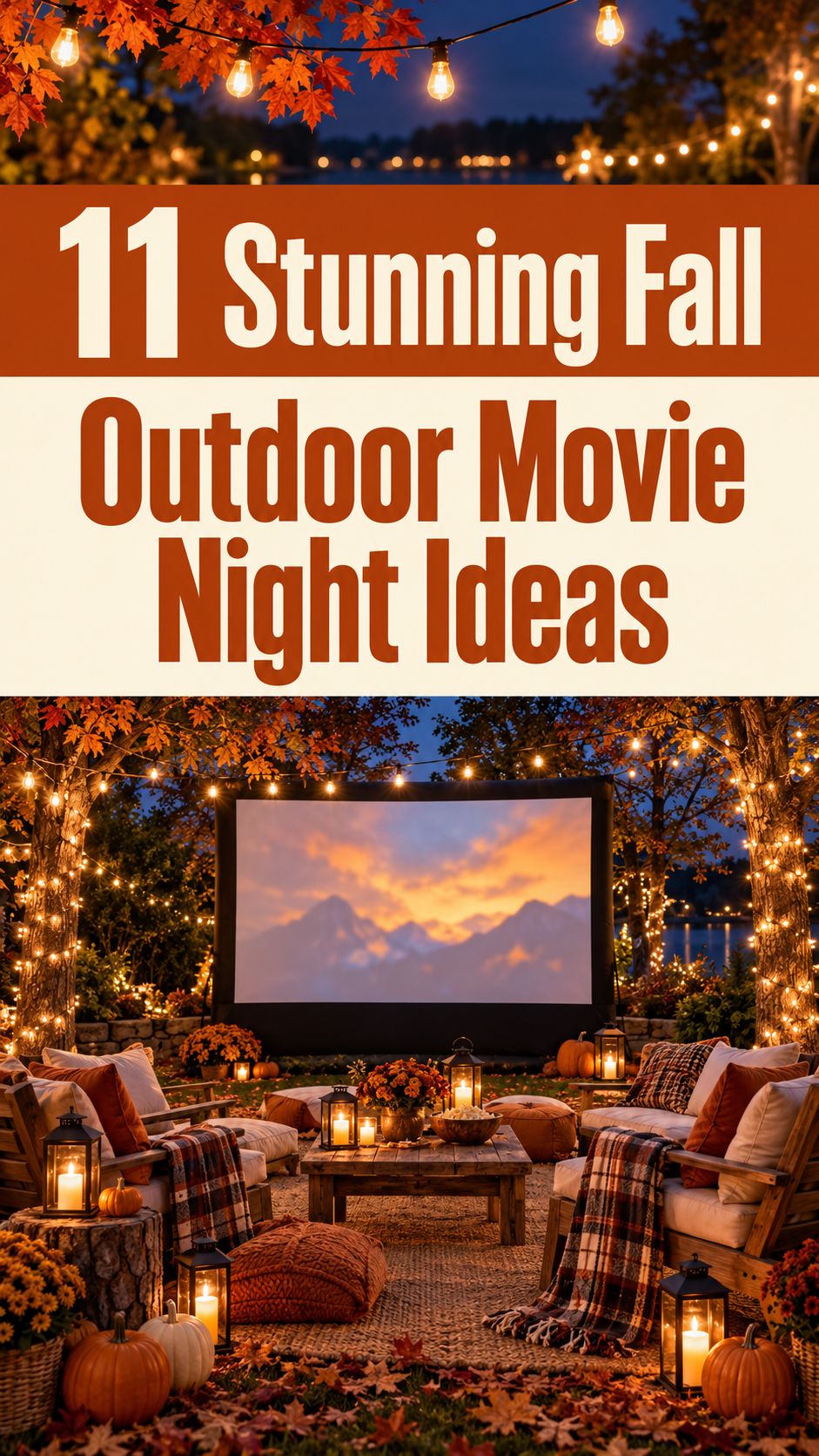 11 Stunning Fall Outdoor Movie Night Ideas for Cozy Nights