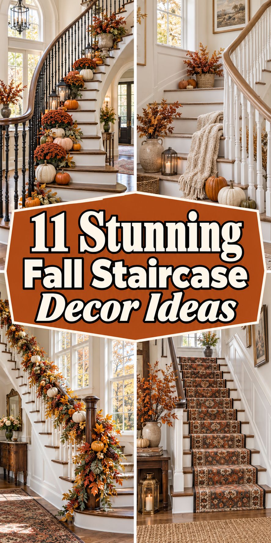 11 Stunning Fall Staircase Decor Ideas for a Cozy Home 🍂