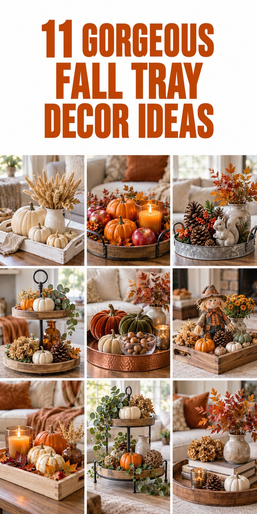 11 Gorgeous Fall Tray Decor Ideas for a Cozy Home 🍂