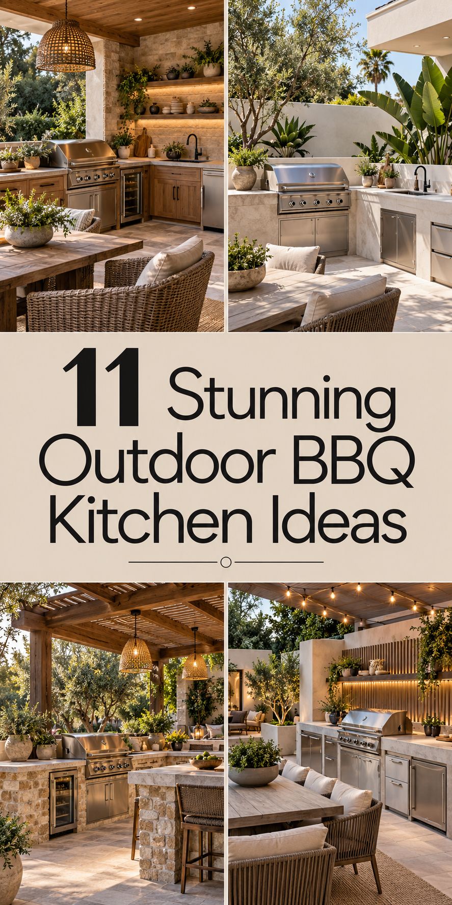 11 Stunning Outdoor BBQ Kitchen Ideas
