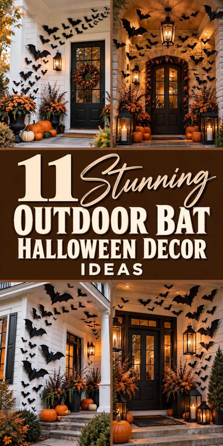 11 Stunning Outdoor Bat Halloween Decor Ideas