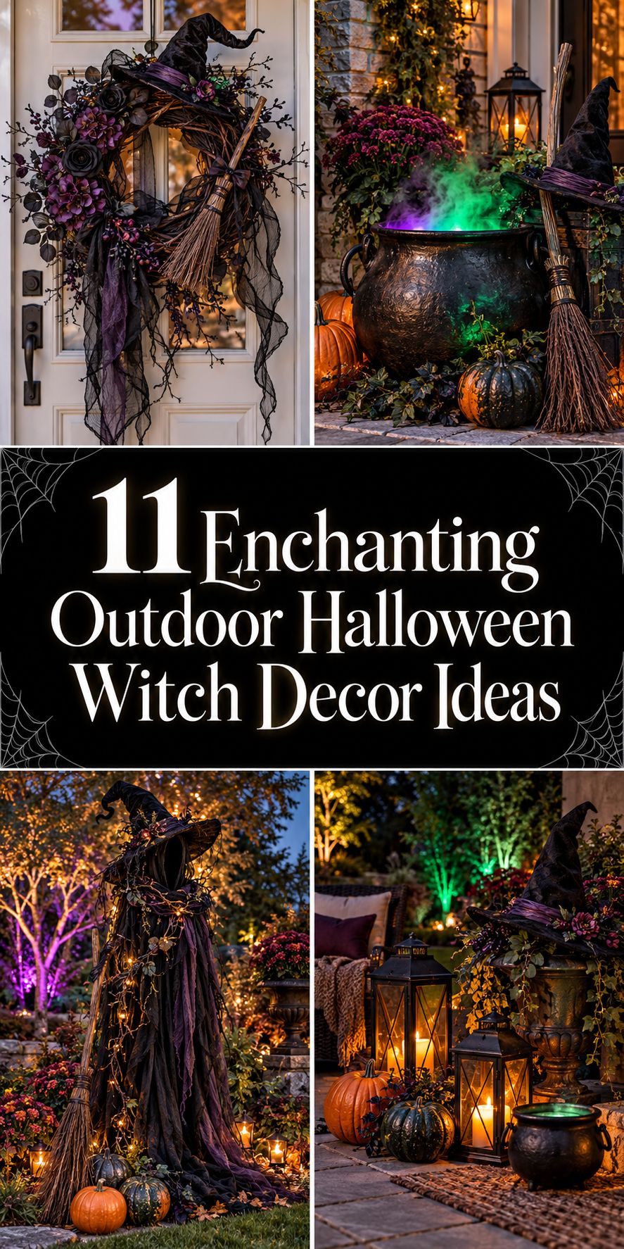 11 Enchanting Outdoor Halloween Witch Decor Ideas