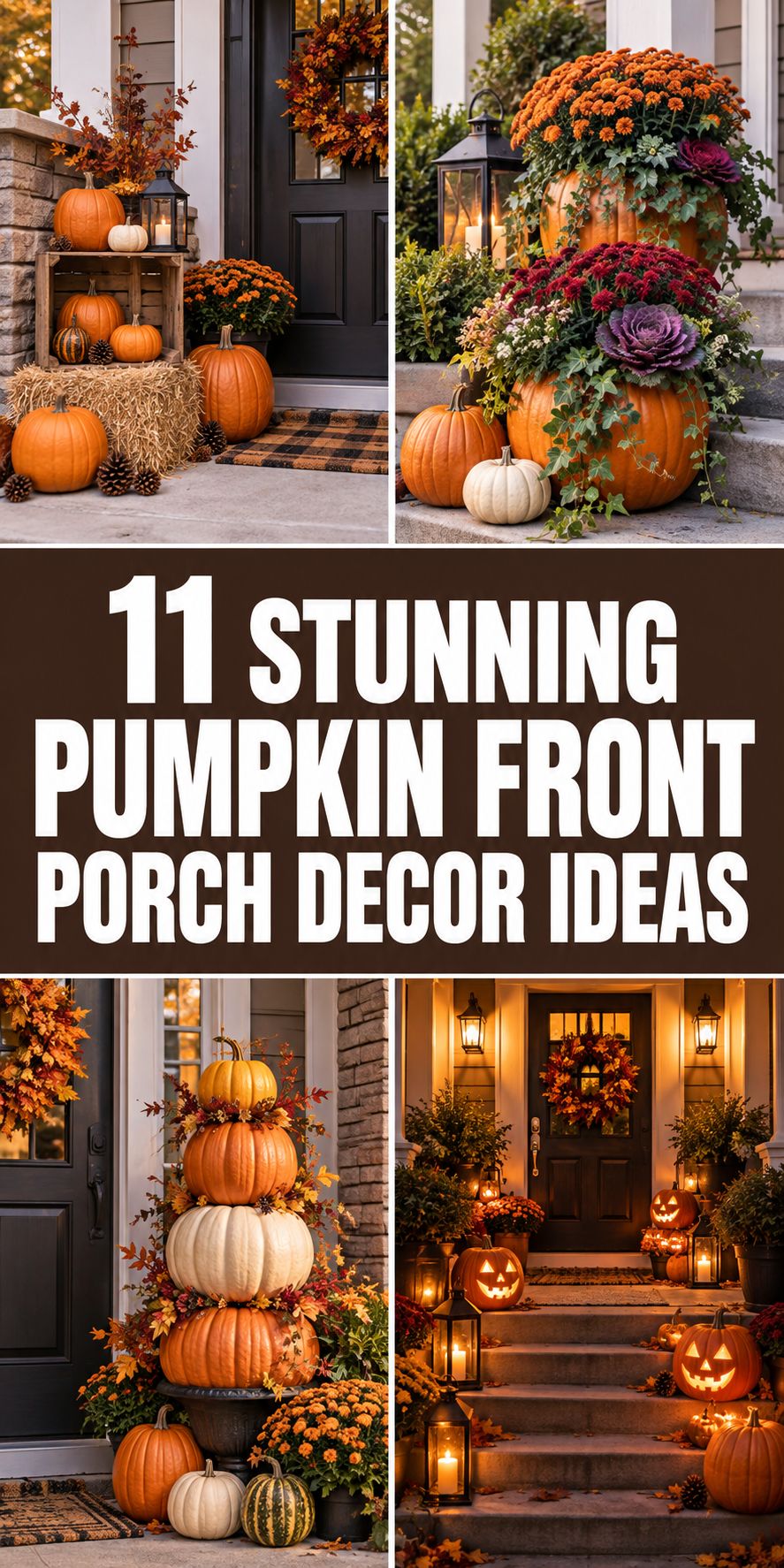11 Stunning Pumpkin Front Porch Decor Ideas for a Cozy Fall 🍂