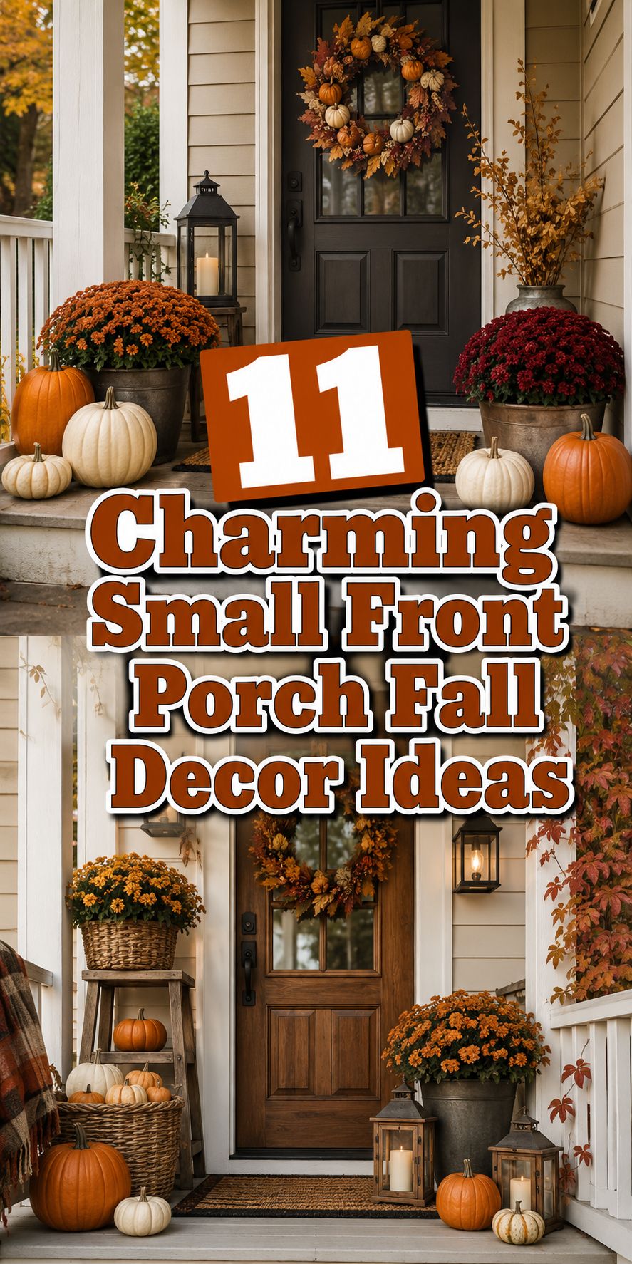 11 Charming Small Front Porch Fall Decor Ideas