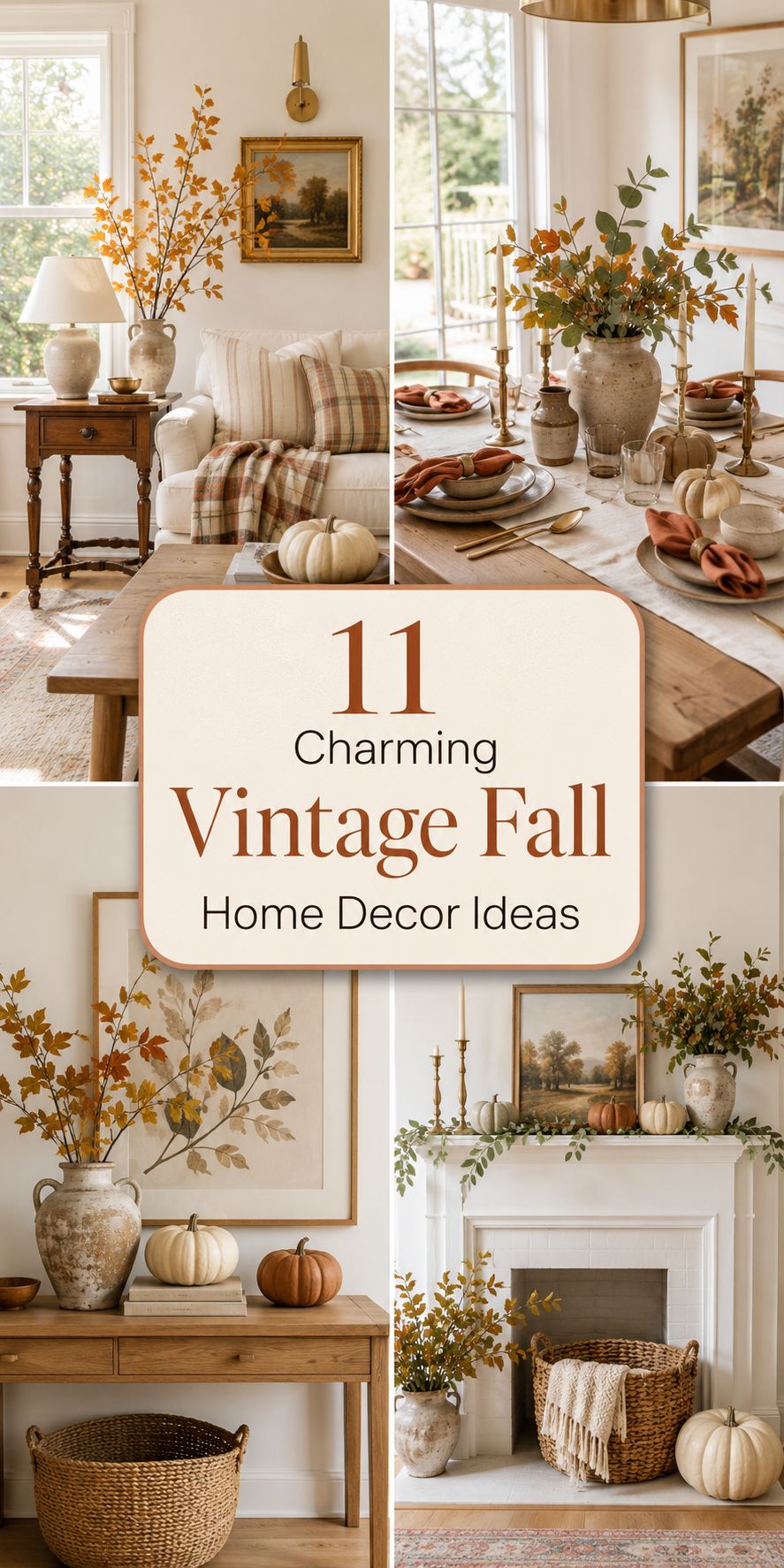 11 Charming Vintage Fall Home Decor Ideas 🍂