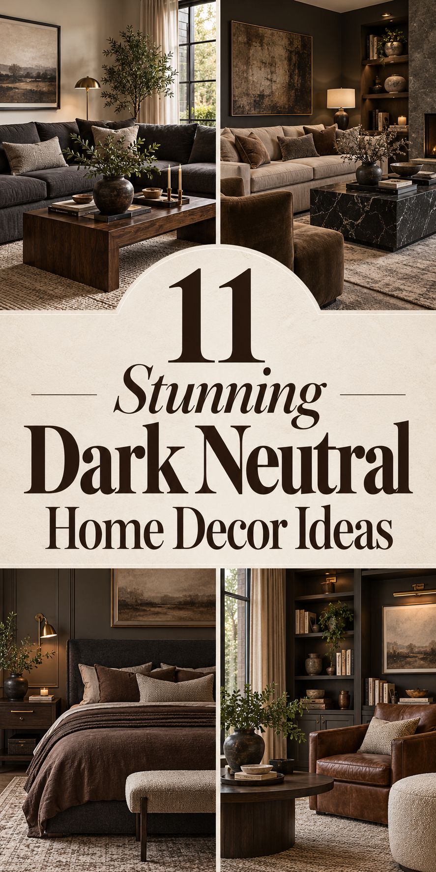 11 Stunning Dark Neutral Home Decor Ideas