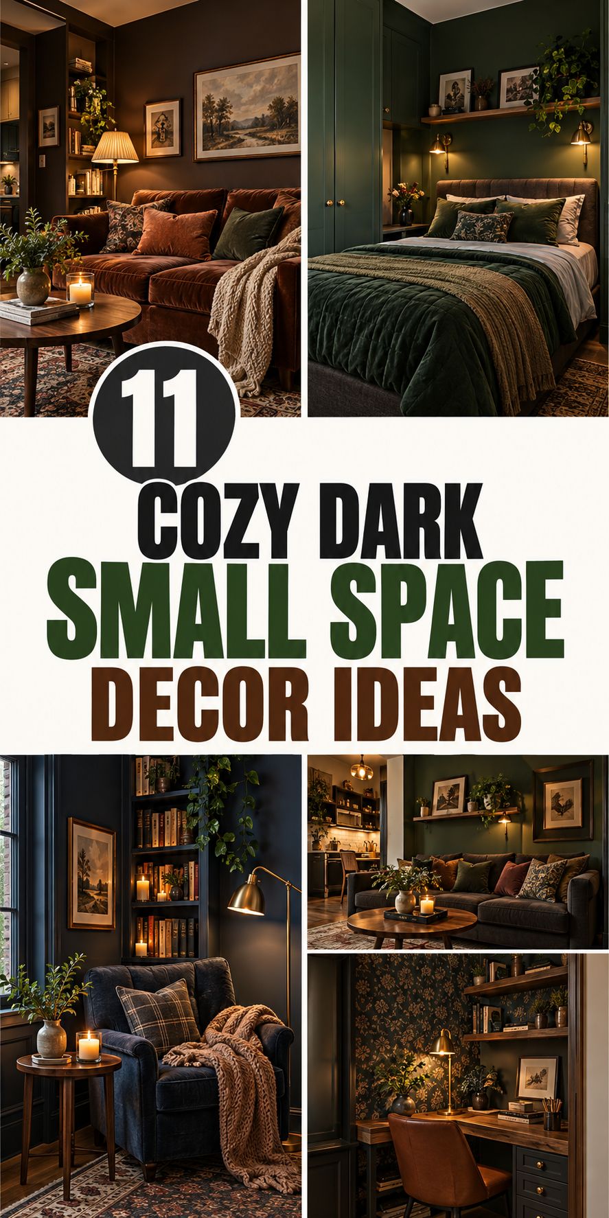 11 Cozy Dark Small Space Decor Ideas