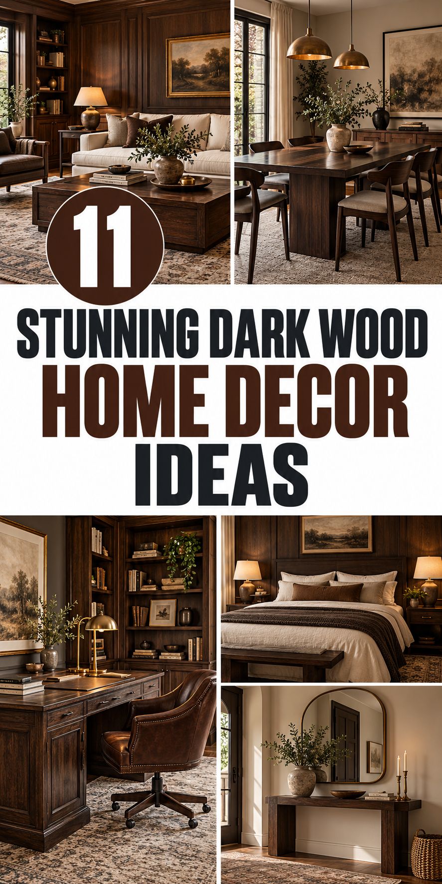 11 Stunning Dark Wood Home Decor Ideas
