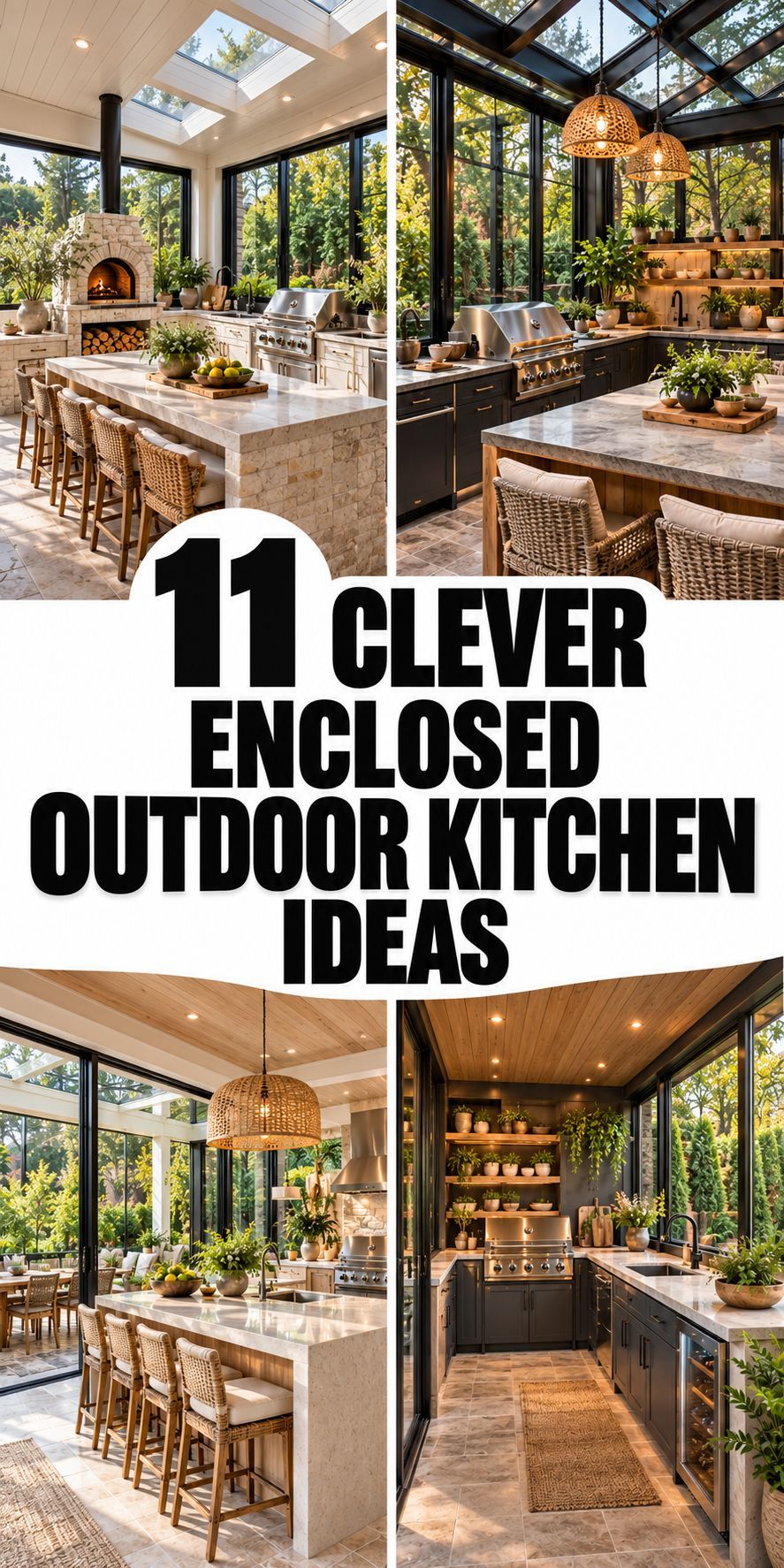 11 Clever Enclosed Outdoor Kitchen Ideas