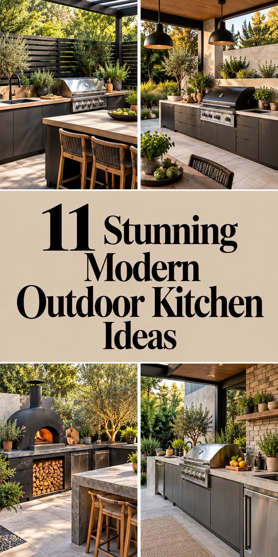 11 Stunning Modern Outdoor Kitchen Ideas