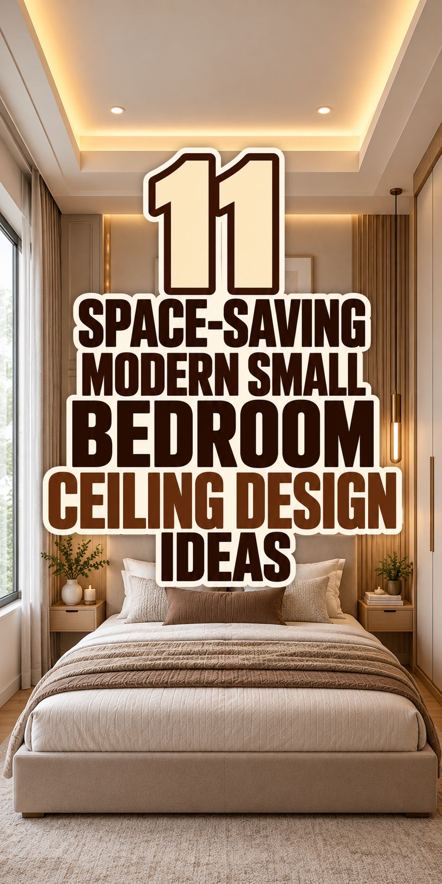 11 Space-Saving Modern Small Bedroom Ceiling Design Ideas