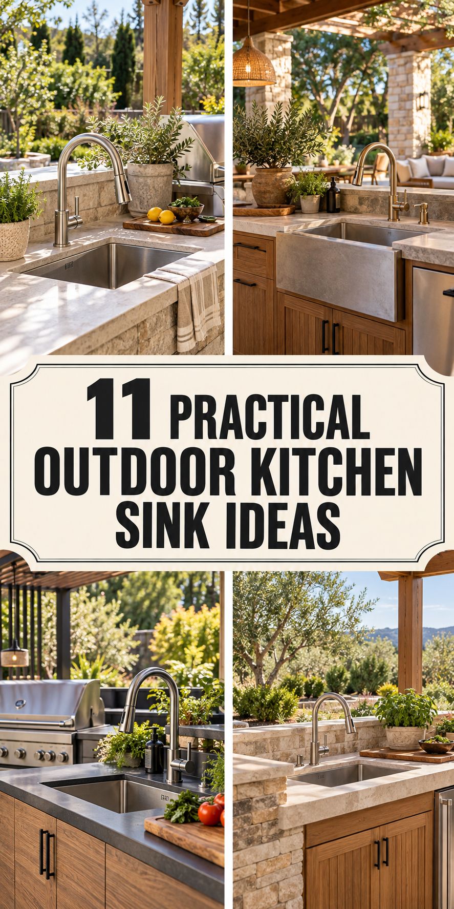 11 Practical Outdoor Kitchen Sink Ideas