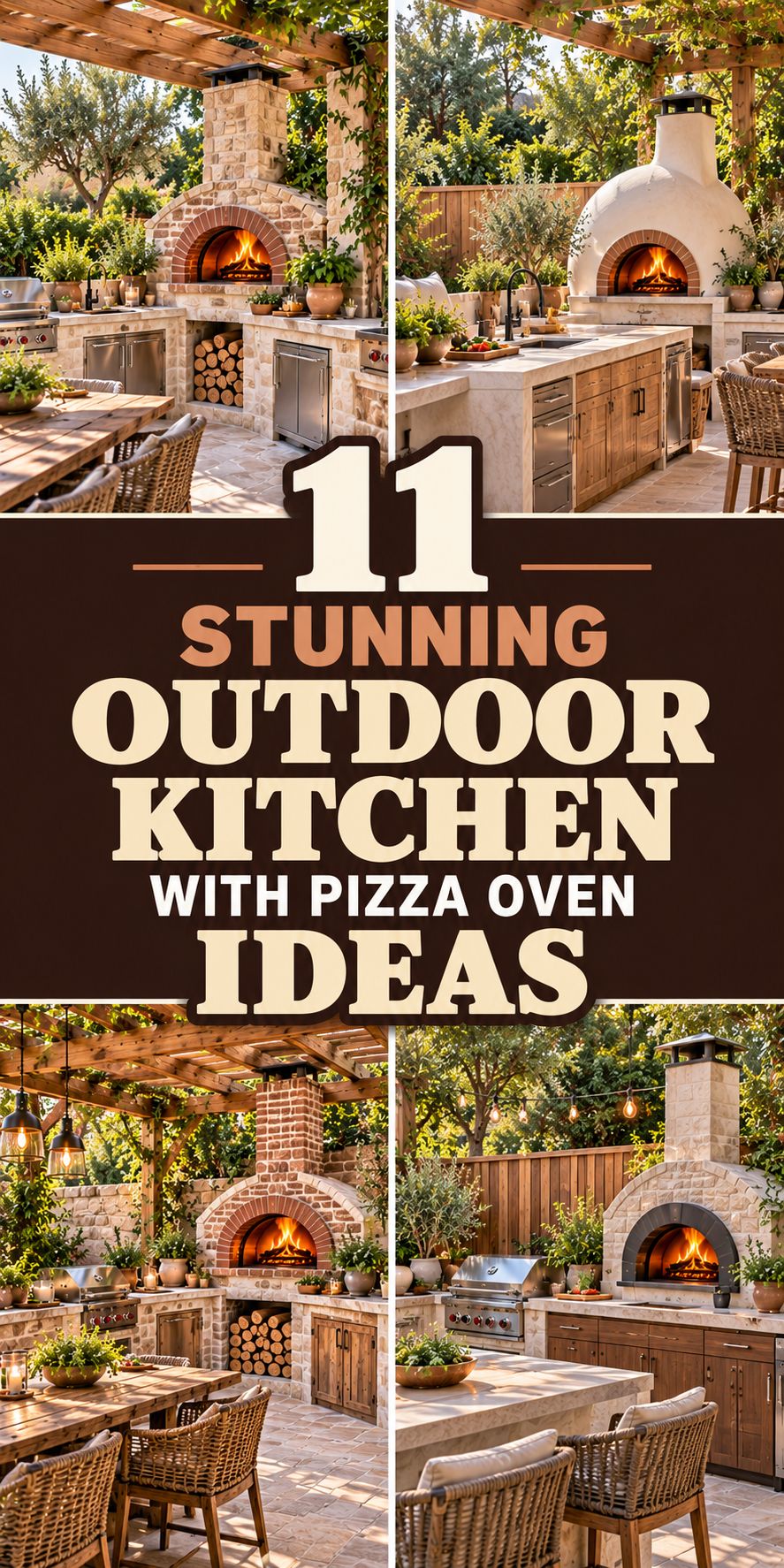 11 Stunning Outdoor Kitchen with Pizza Oven Ideas