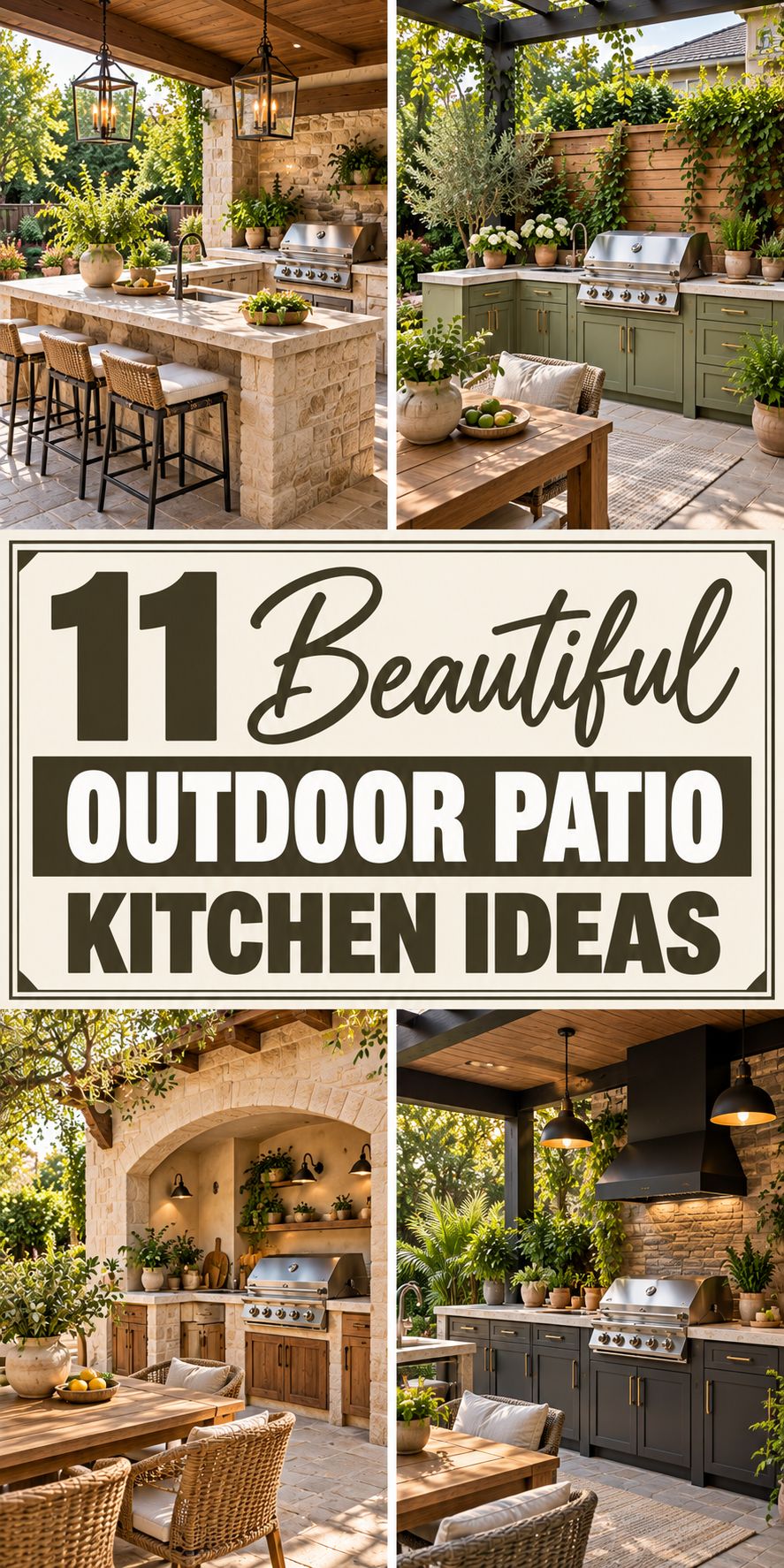 11 Beautiful Outdoor Patio Kitchen Ideas