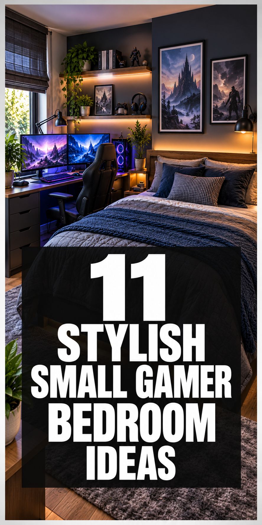 11 Stylish Small Gamer Bedroom Ideas