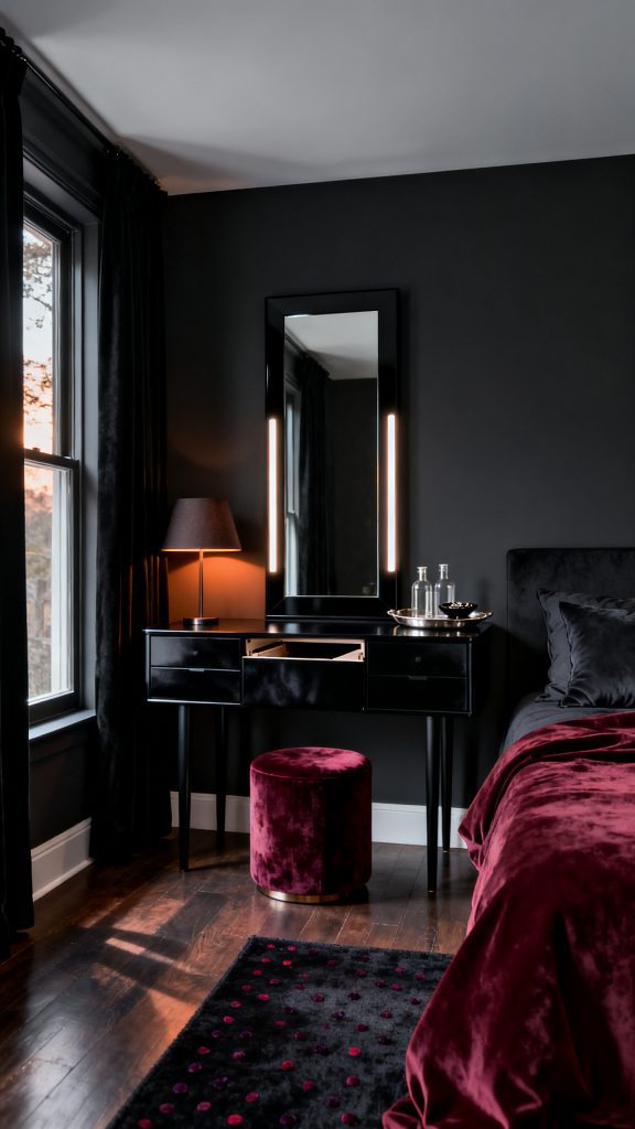 13 Black Bedroom Vanity Ideas