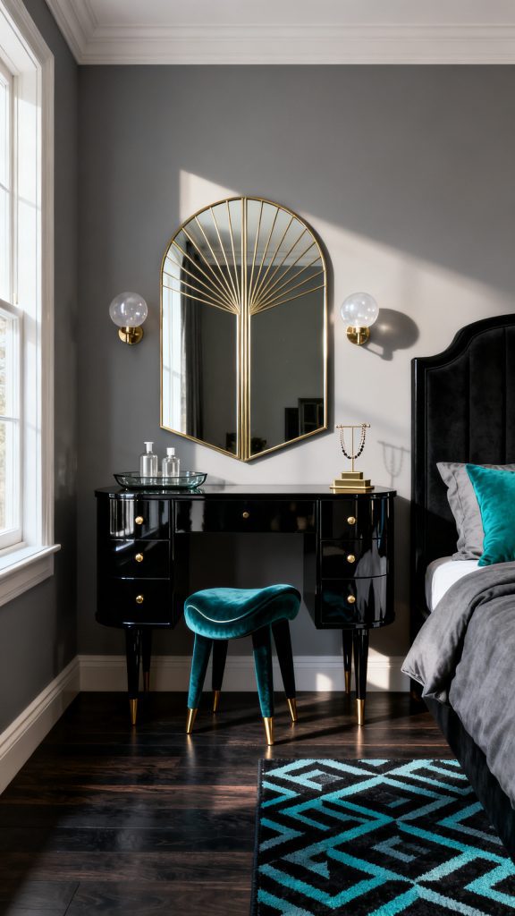 13 Black Bedroom Vanity Ideas
