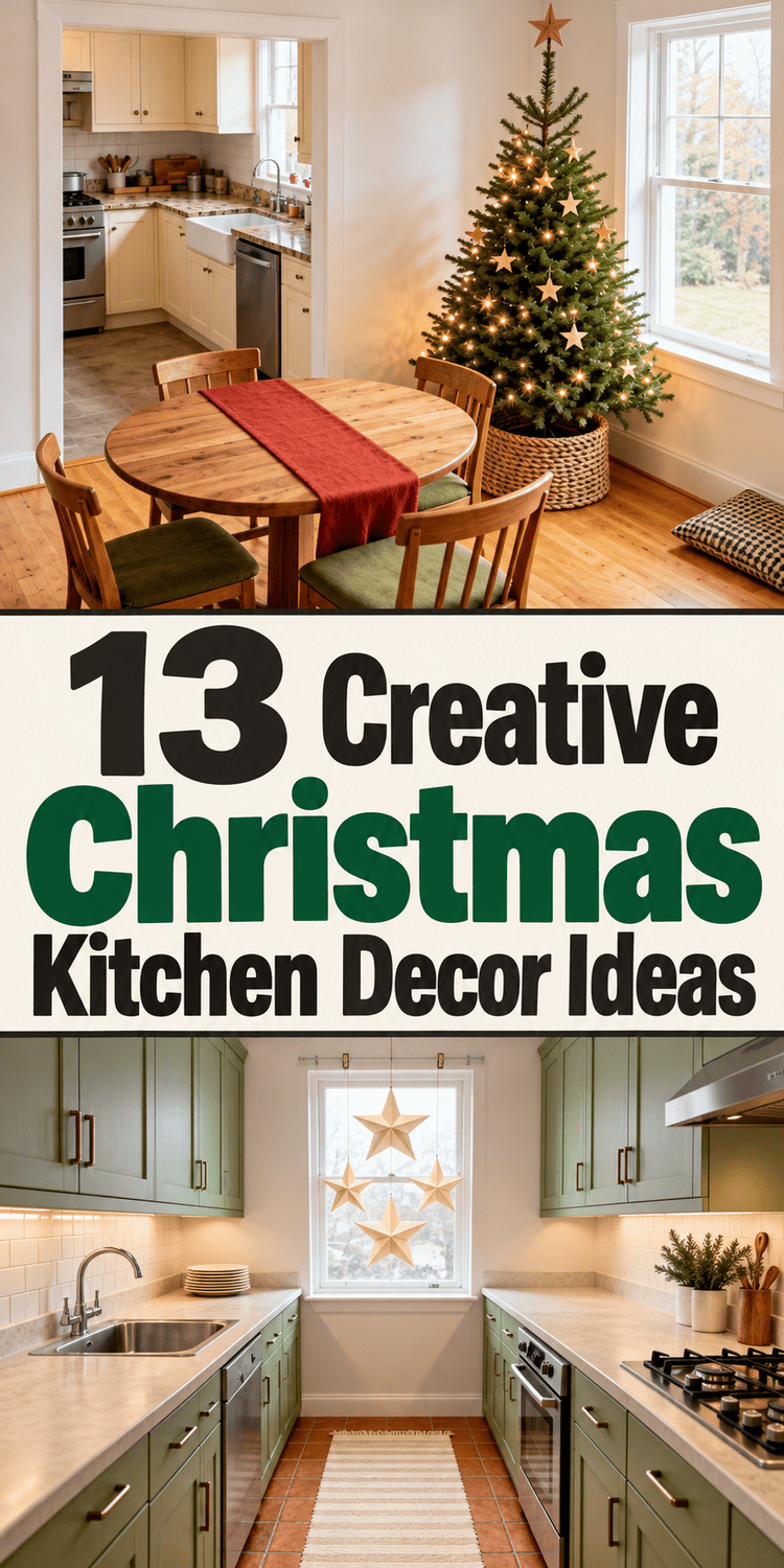 13 Creative Christmas Kitchen Decor Ideas for Small Seasonal Displays 🎄