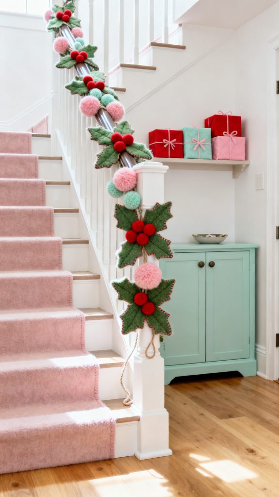 13 Beautiful Christmas Staircase Decor Ideas