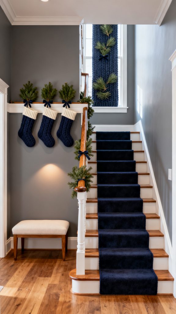 13 Beautiful Christmas Staircase Decor Ideas