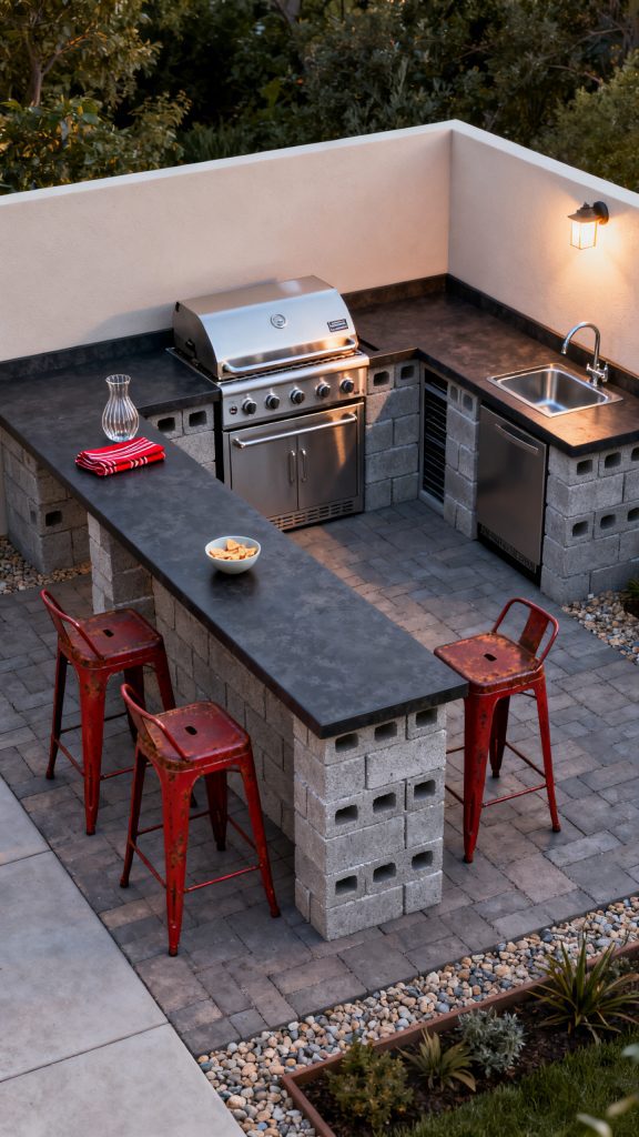 13 Cinder Block Outdoor Kitchen Ideas