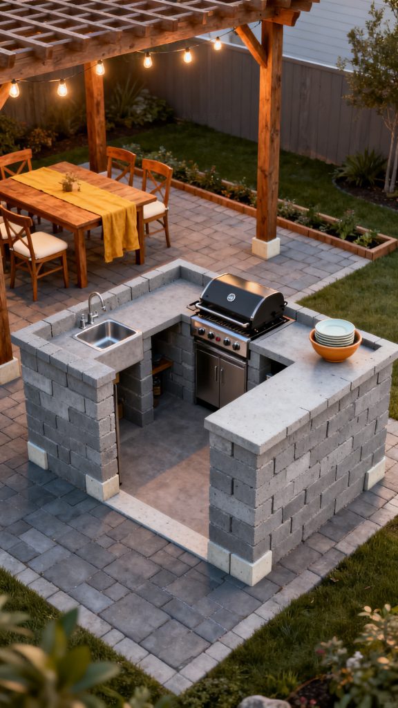 13 Cinder Block Outdoor Kitchen Ideas