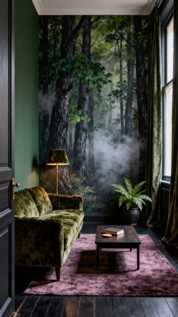 Give Your Living Room an Enchanted Forest Backdrop