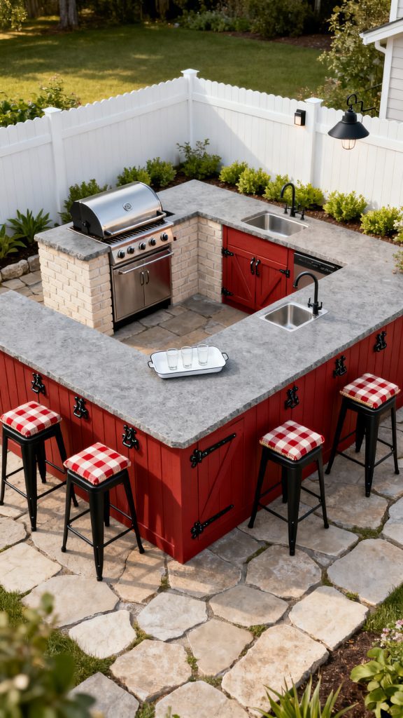 13 Farmhouse Outdoor Kitchen Ideas