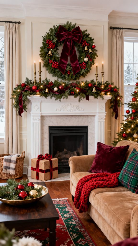 Classic Evergreen With a Big Red Bow